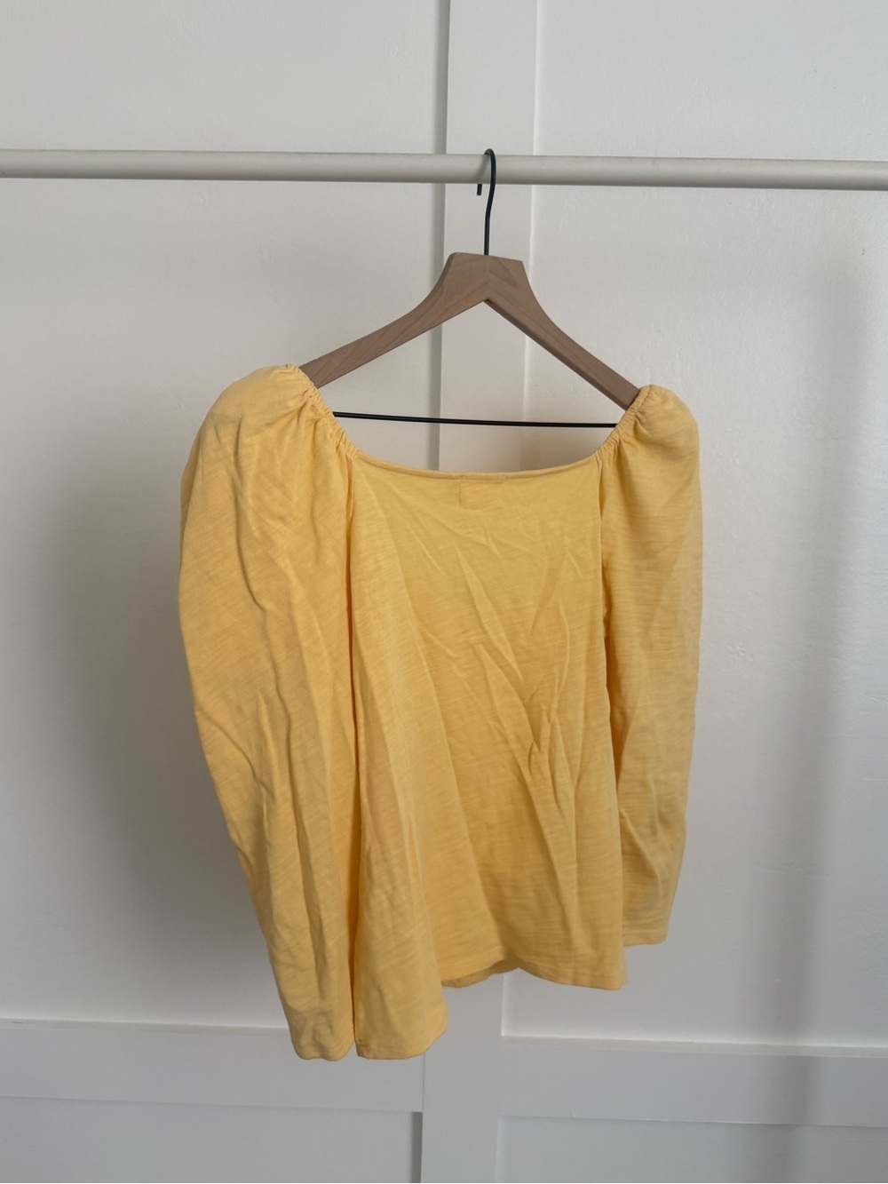 Nation LTD Yellow Long Puff Sleeve Top - Picture 3 of 3